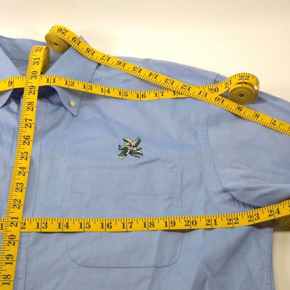 Peter Millar Med US Steel Button Down Comfort Polo Shirt Blue Country Club Golf - Picture 3 of 13